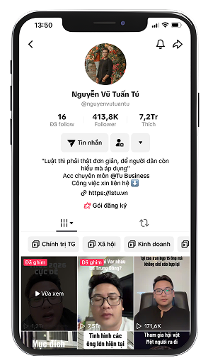 Kênh Tiktok của Tú